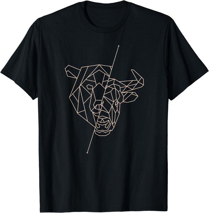 Geometric Bull Trading T-Shirt – Stock Market, Crypto, Forex Trader Tee