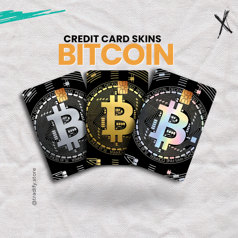 Bitcoin Credit Card Skin
Silver, Holographic, Golden