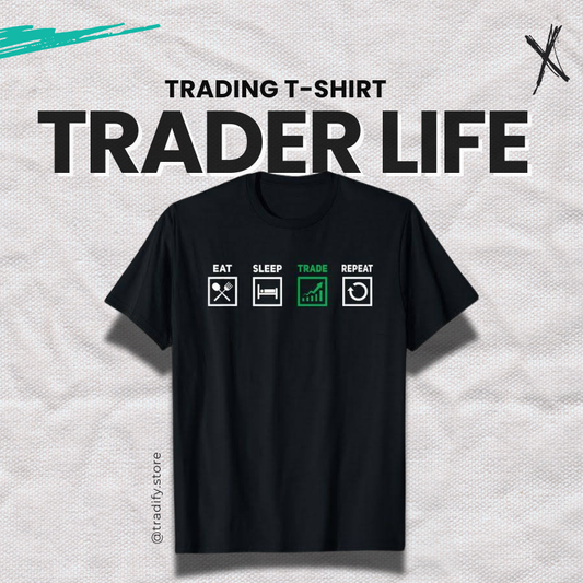 Eat Sleep Trade Repeat T-Shirt – Funny Stock Market Crypto Forex Trader Tee
