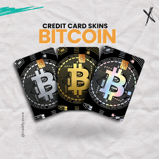 Bitcoin Credit Card Skin
Silver, Holographic, Golden